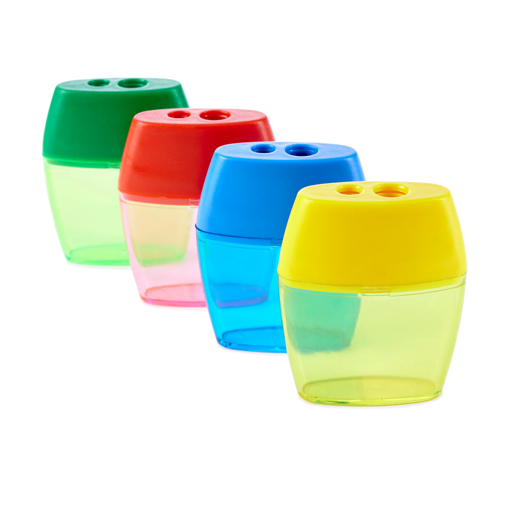 Pencil Sharpener 2 Hole W-receptacl