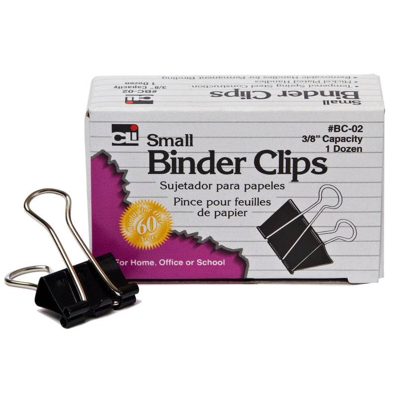 Binder Clips 12ct Small 3-8in Capacity