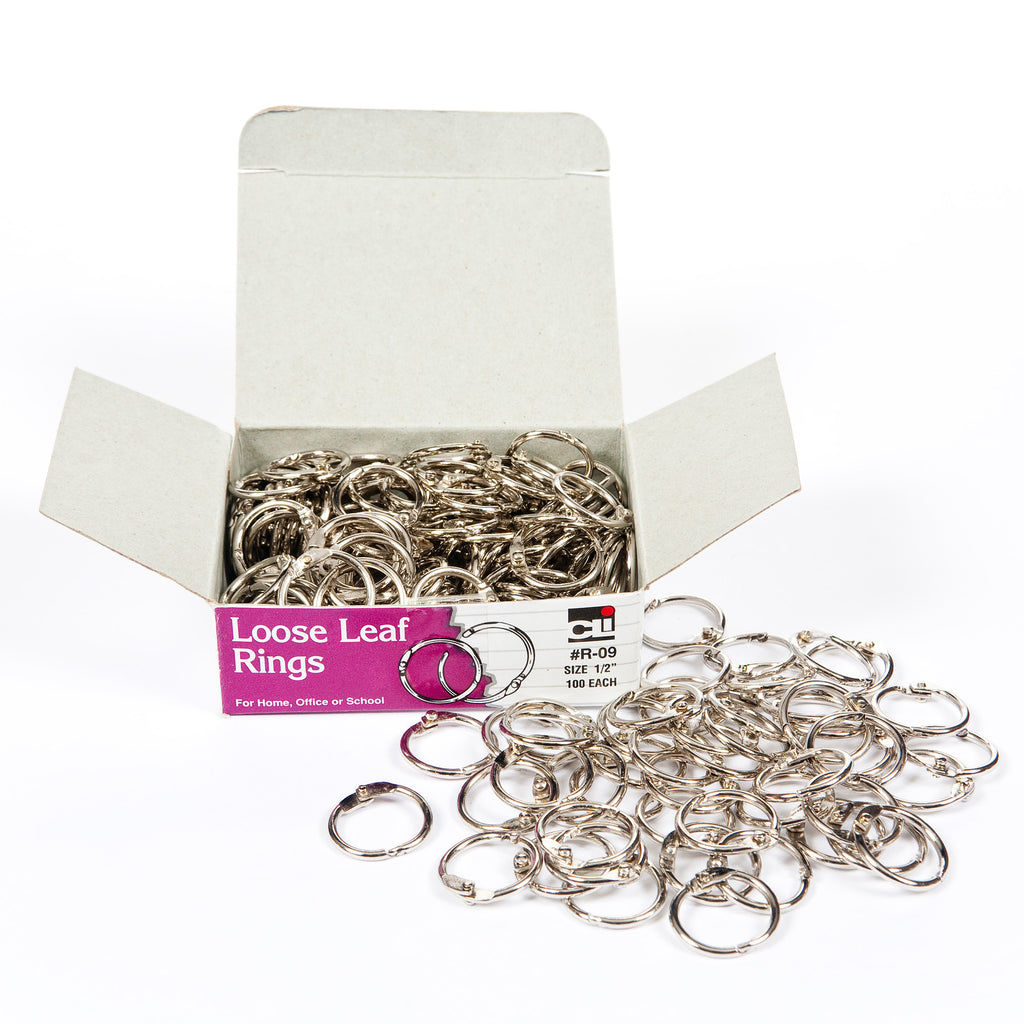 Loose Leaf Rings 1-2in 100-bx