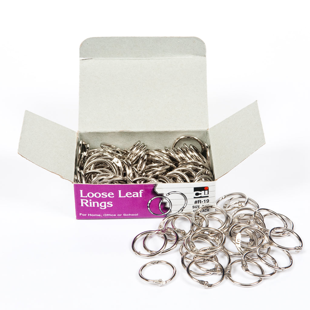 Loose Leaf Rings 3-4in 100-bx