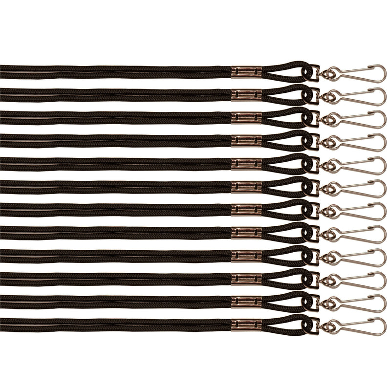 Lanyards Black 12-pk