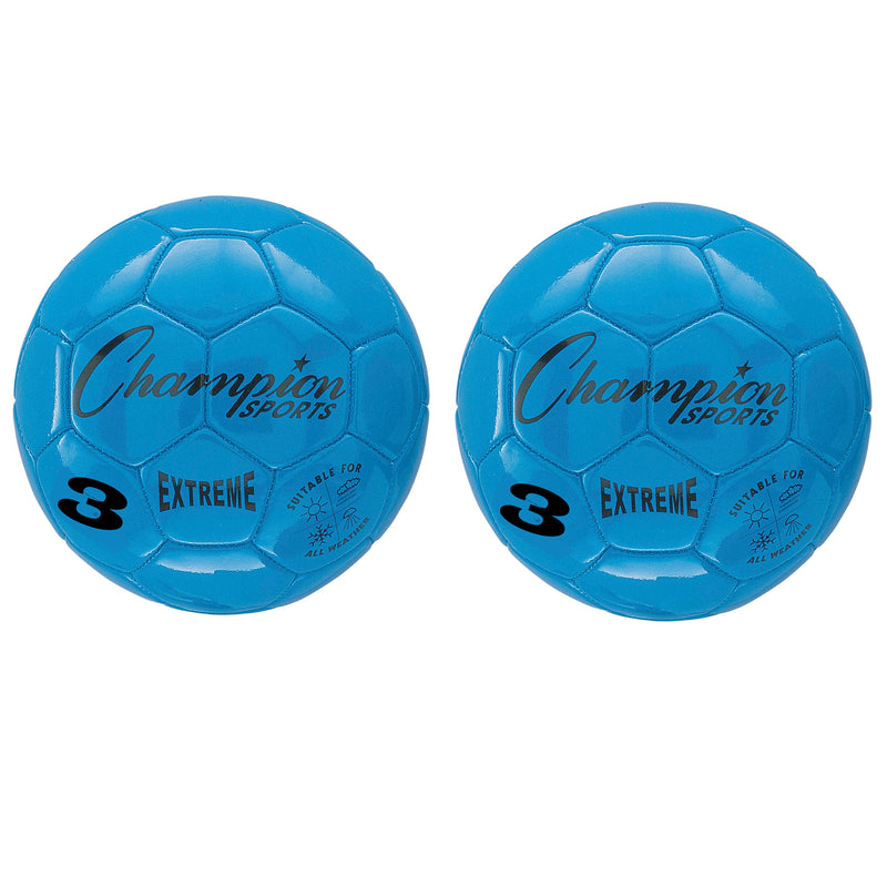 (2 Ea) Soccer Ball Size3 Composite Blue