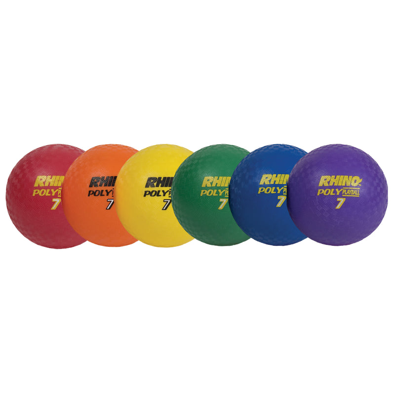 Playground Ball Set Of 6 Rhino 7in