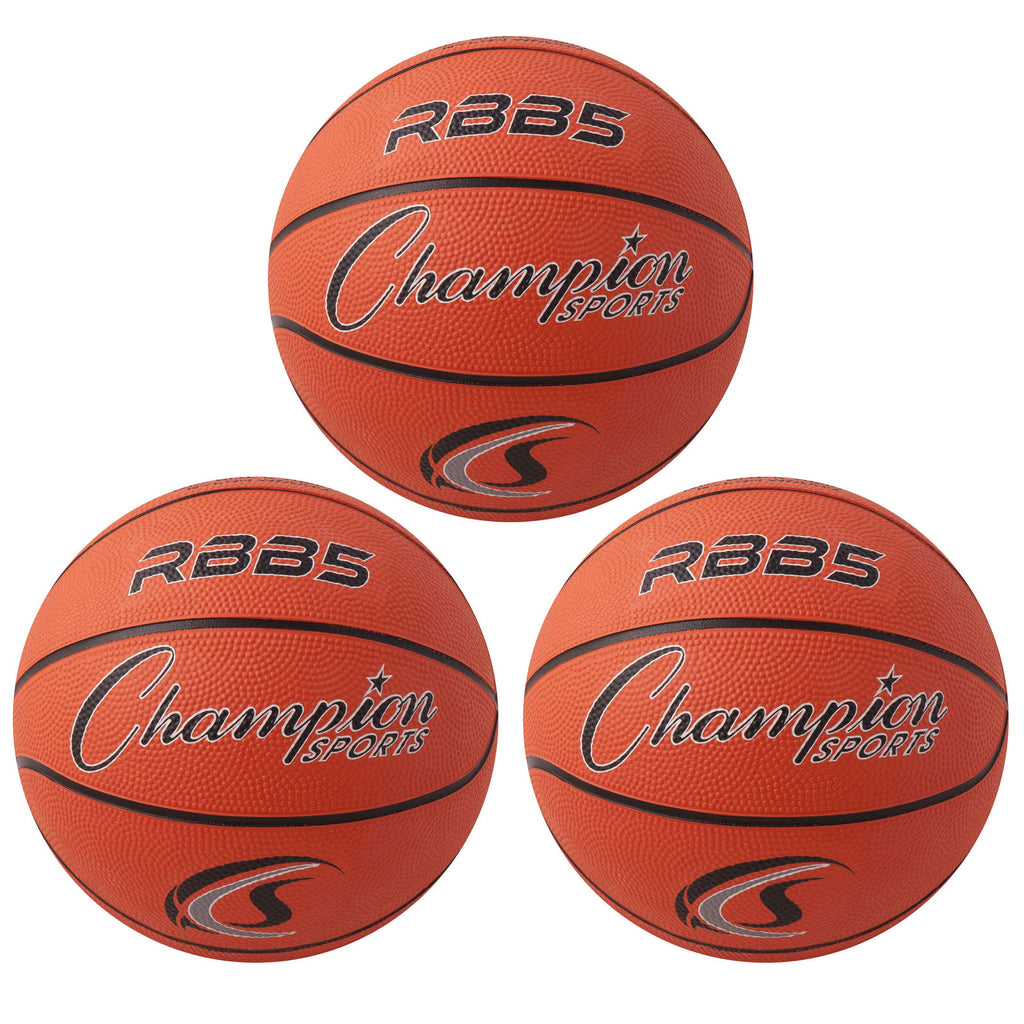 (3 Ea) Mini Basketball 7in Diameter Orange