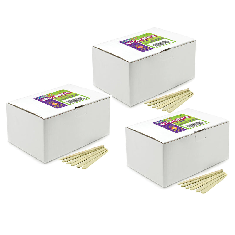 (3 Pk) Craft Sticks 1000 Per Pk Natural Economy Grade
