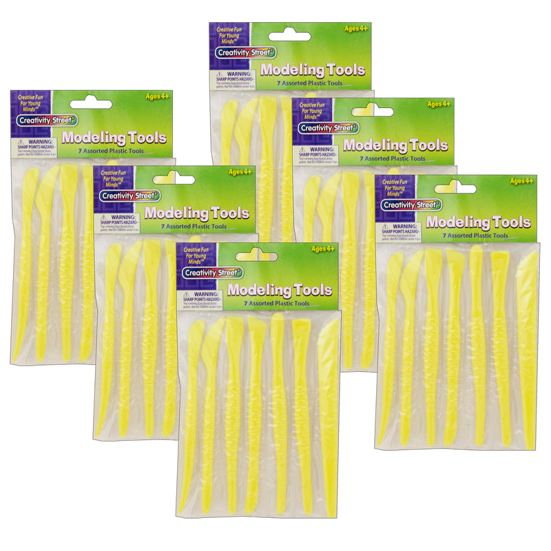 (6 St) Plastic Modeling Tools 7 Per Pk