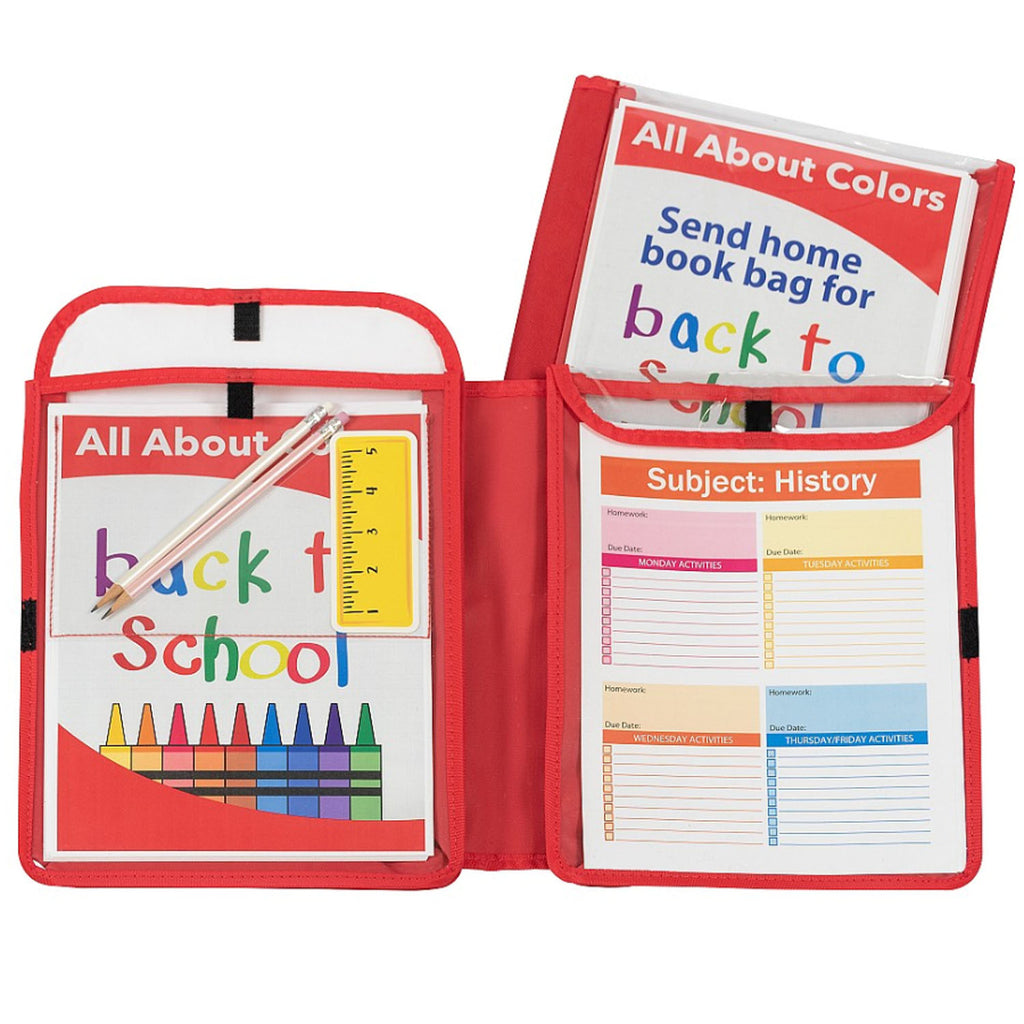 Homework Connector Folder Red