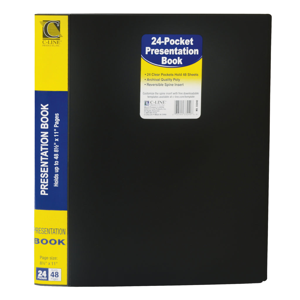 C Line Bound 24 Pocket Sheet Protector Presentation Book