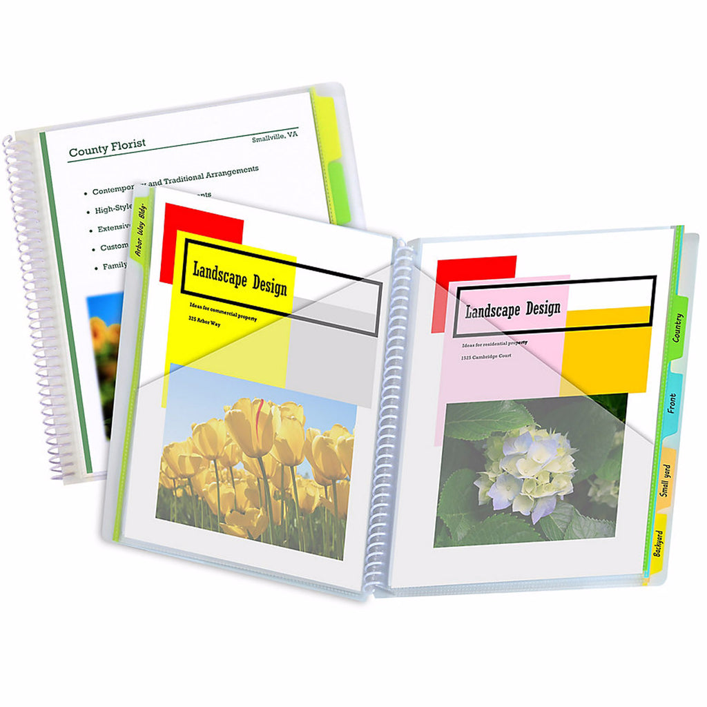 C-line 10 Pocket Portfolios With Write-on Tabs