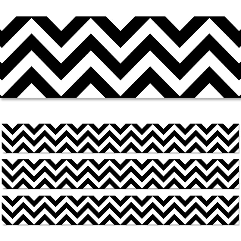 (3 Pk) Black Chevron Border