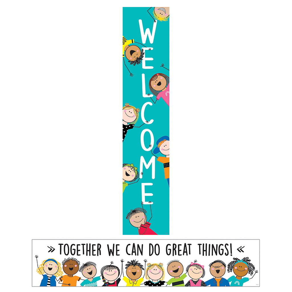 Stick Kids Double-Sided Welcome Banner, 39" x 8"