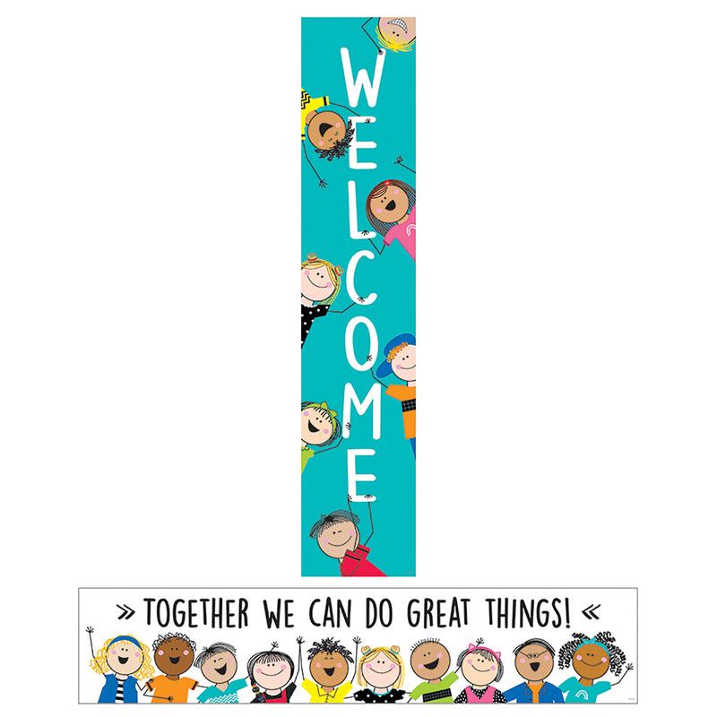 Stick Kids Double-Sided Welcome Banner, 39" x 8"