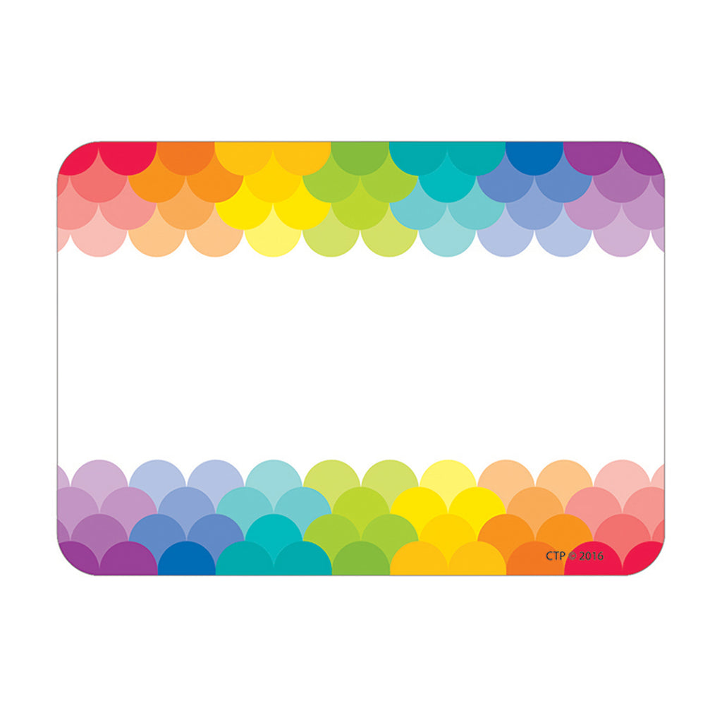 Painted Palette Rainbow Labels Scallops