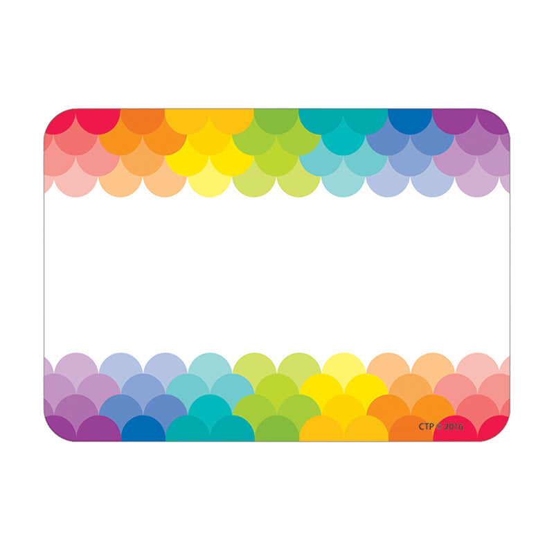 Painted Palette Rainbow Labels Scallops
