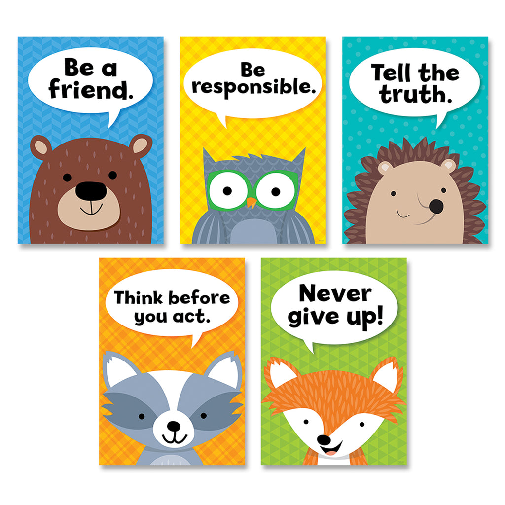 Woodland Friends Charac Traits 5pk Inspire U Posters