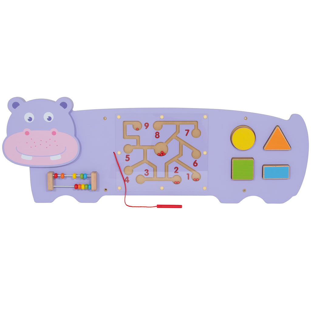 Three Activity Wall Panel Hippo