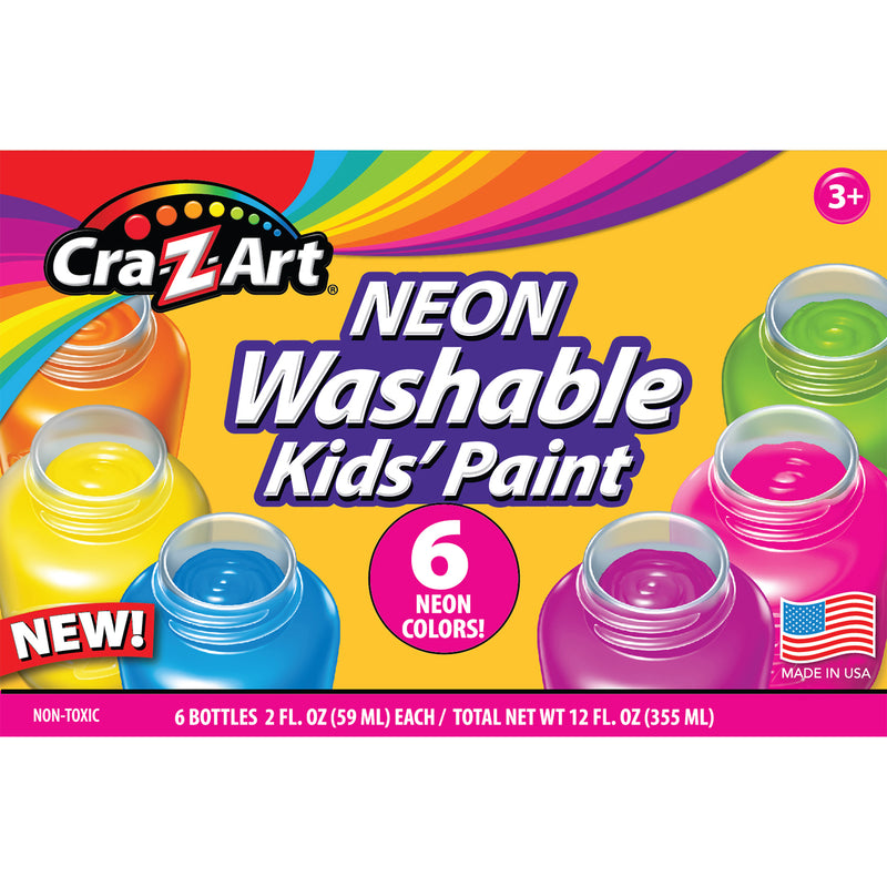 6 Count Neon Washable Paint