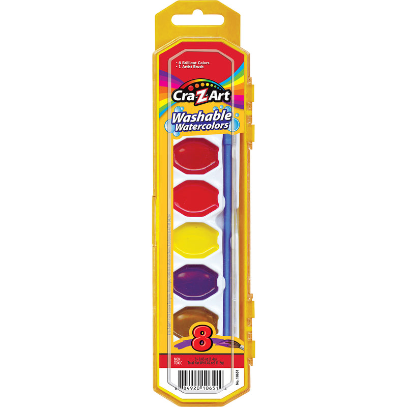 8ct Washable Watercolors Peggable Tray