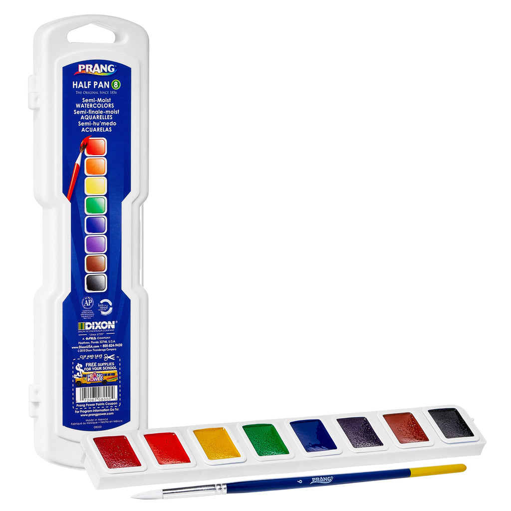 Profess Watercolors Half Pan Set With Brush Prang