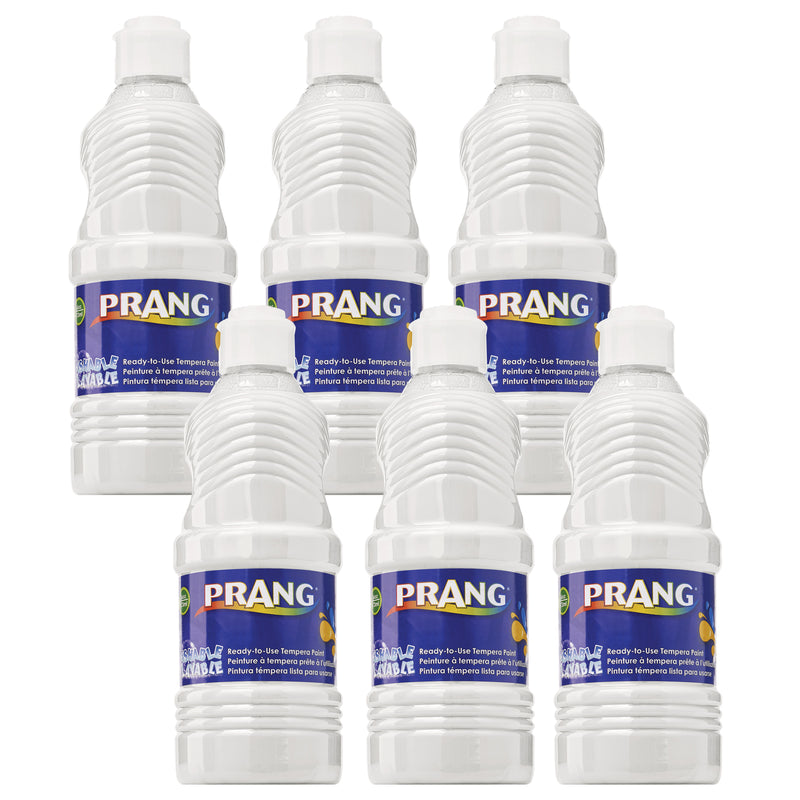 (6 Ea) Prang Washable Paint 16oz White