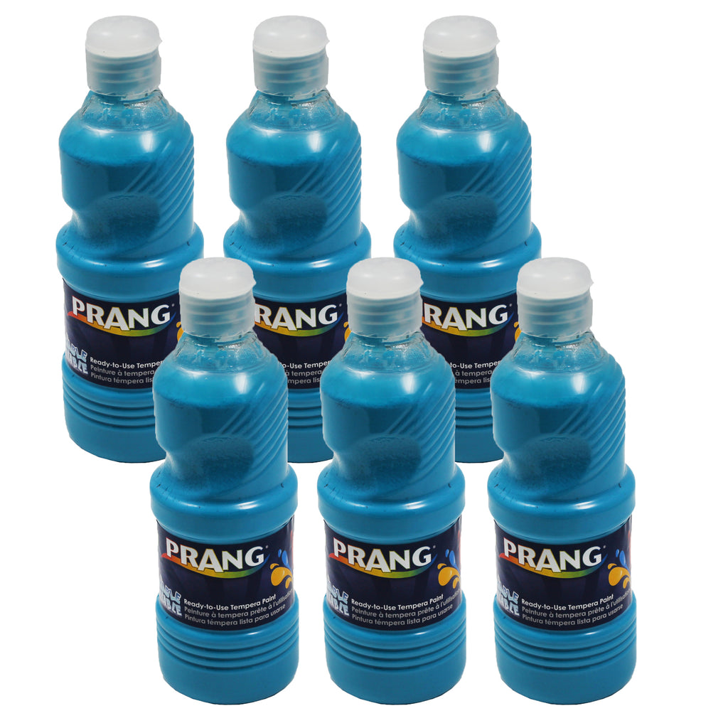 (6 Ea) Prang Washable Paint 16oz Turquoise