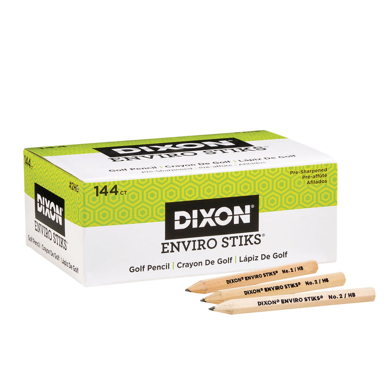 Dixn Envirostiks Golf Pencils 144ct