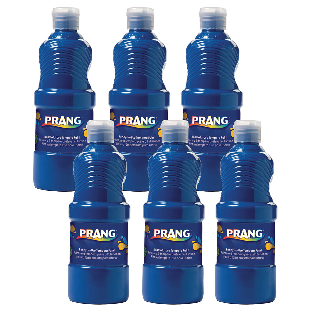(6 Ea) Ready To Use Tempera 16oz Blue
