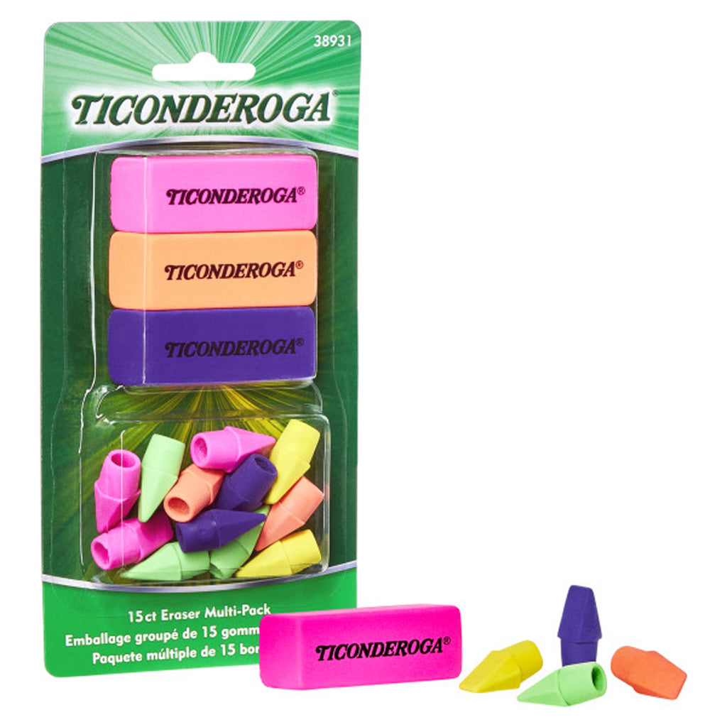 Eraser Combo Set Neon 3 Beveled 12 Wedge Cap
