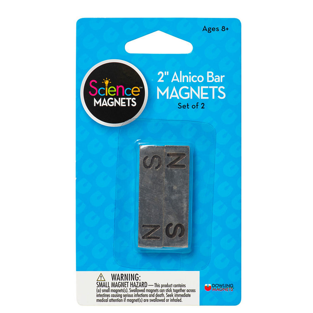 Alnico Bar Magnets 2in 2-pk
