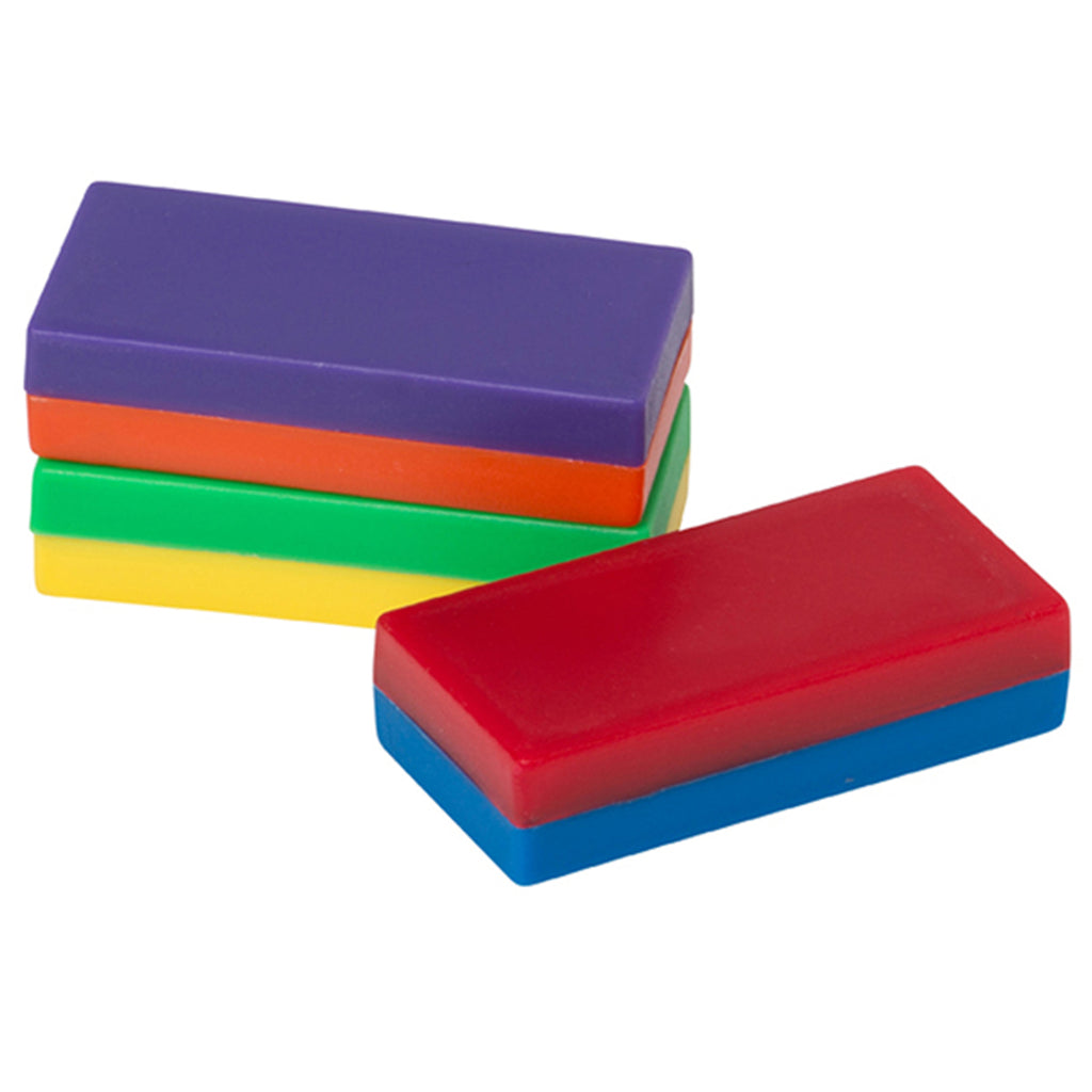 Plastic Encased Block Magnets 12 Pcs