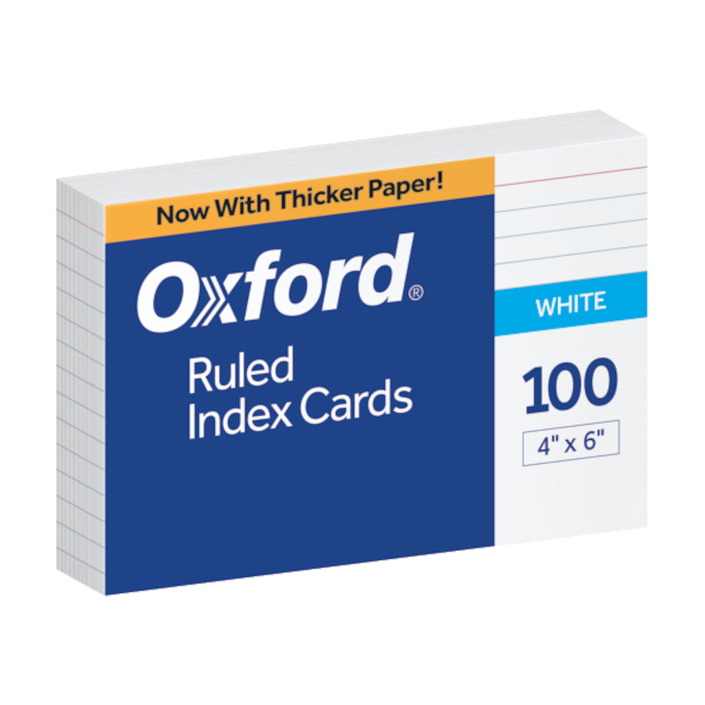 10pk 4x6 White Ruled Index Cards 100ct