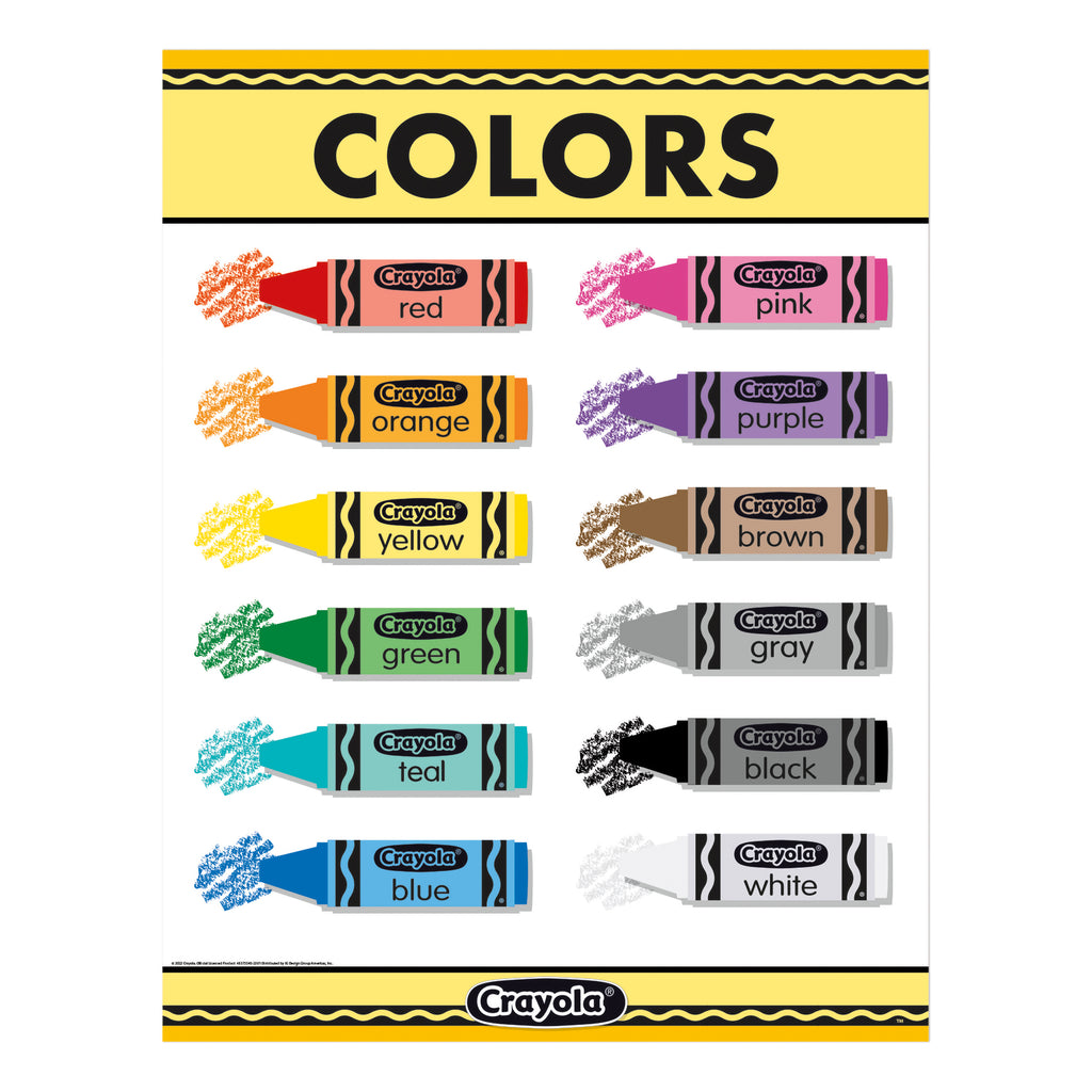 Crayola® Colors Chart, 17" x 22"