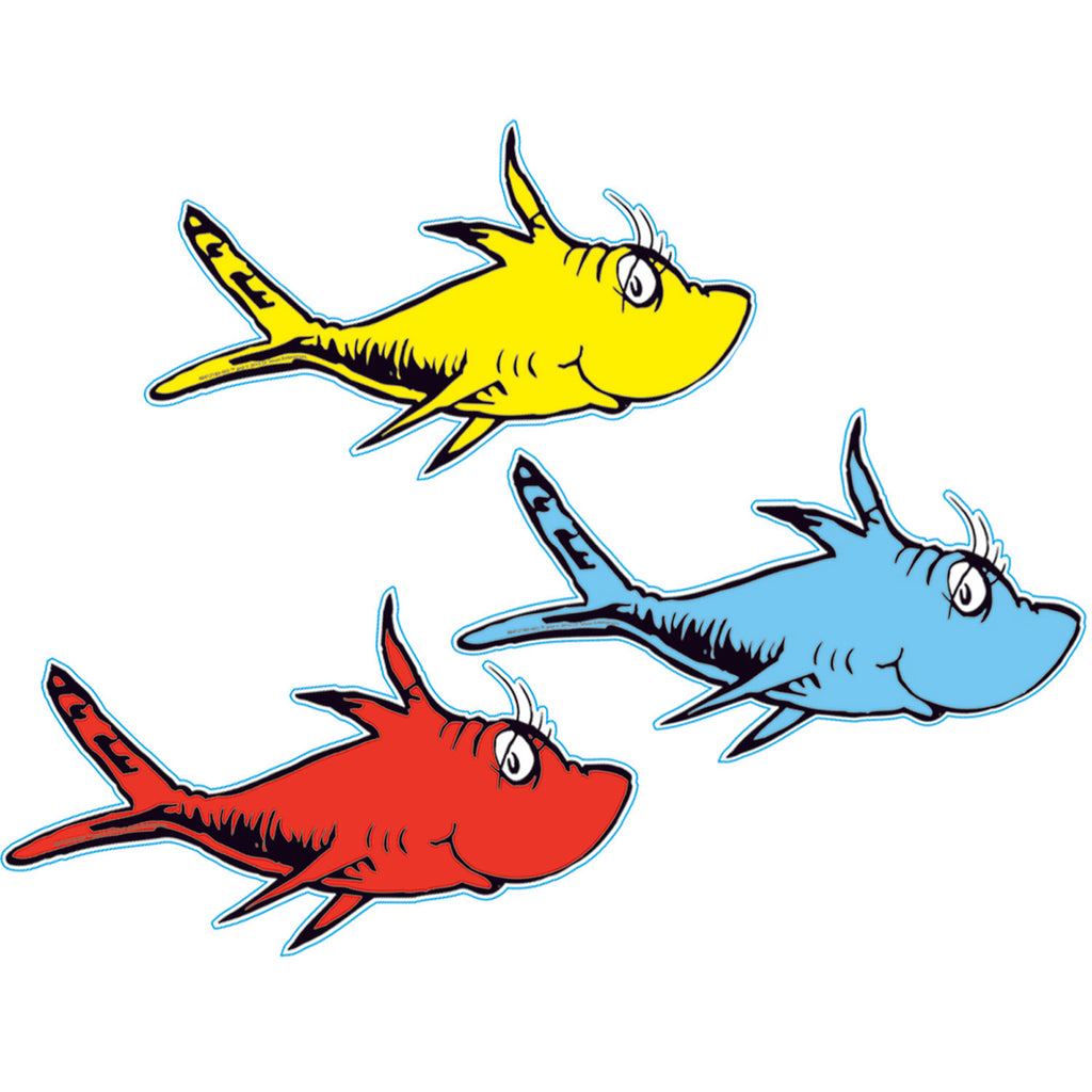 Dr Seuss One Fish Two Fish Paper Cut Outs