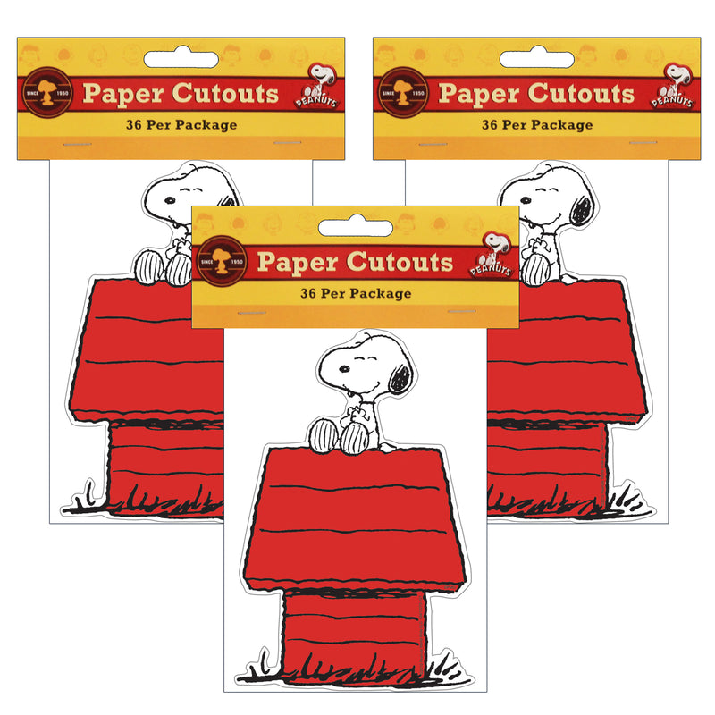 (3 Pk) Snoopy On Dog House Accents