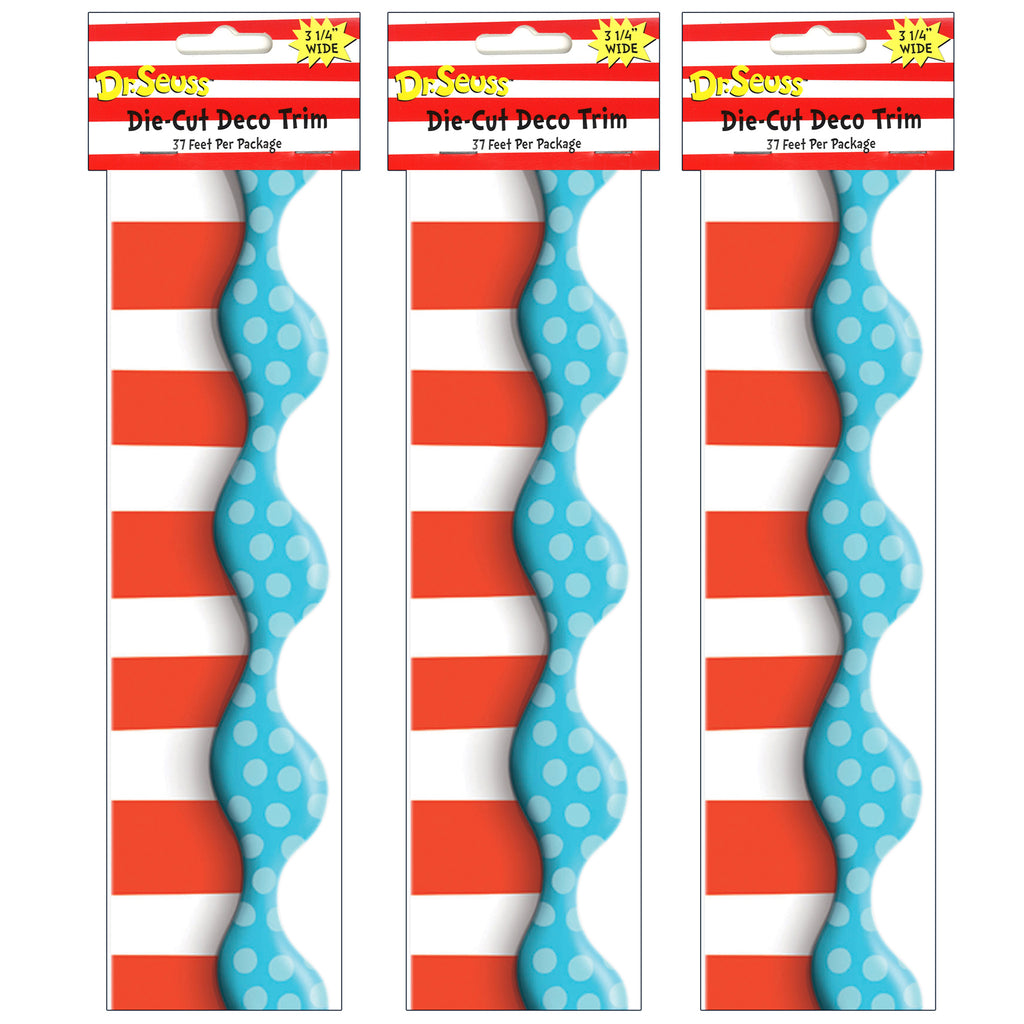 (3 Pk) Dr Seuss Dimensional Look Extra Wide Deco Trim