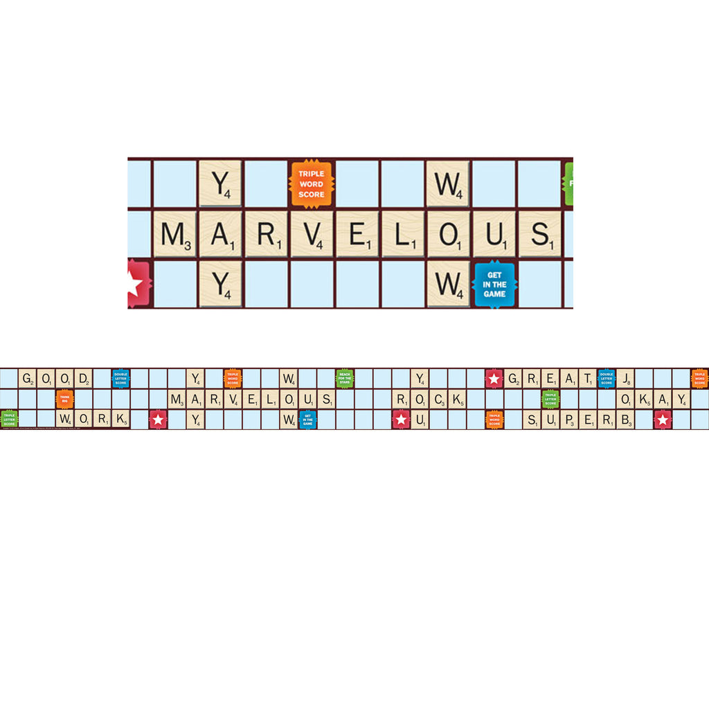 Scrabble Letters Extra Wide Die Cut Deco Trim