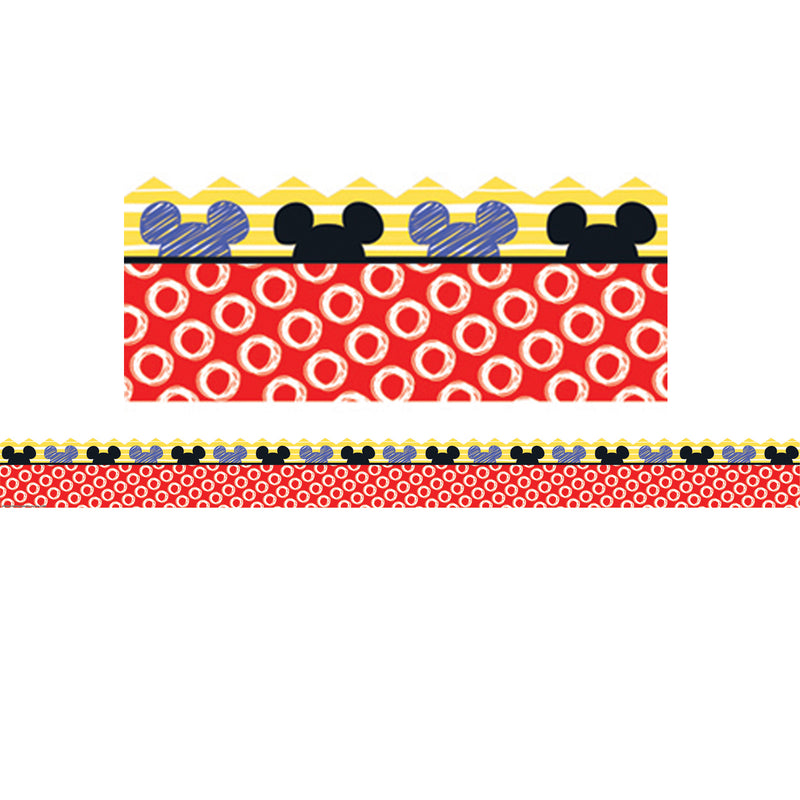 Mickey Color Pop Peeking Head Extra Wide Die-cut Deco Trim