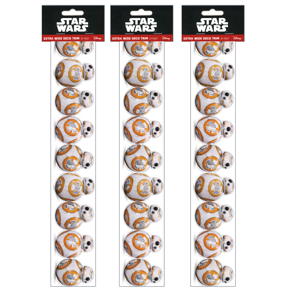 (3 Pk) Star Wars Bb 8 Extra Wide Die-cut Deco Trim
