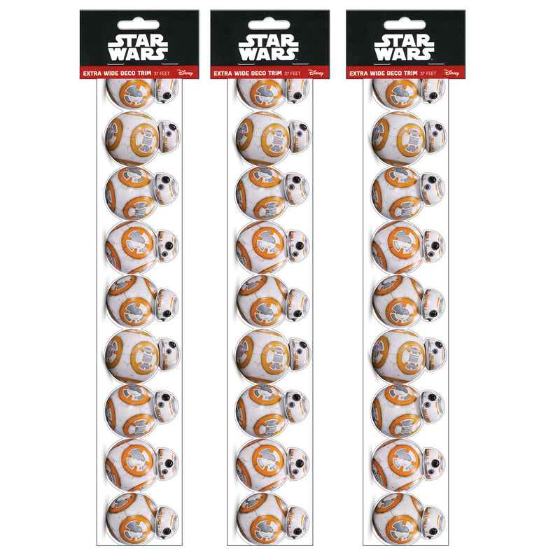 (3 Pk) Star Wars Bb 8 Extra Wide Die-cut Deco Trim