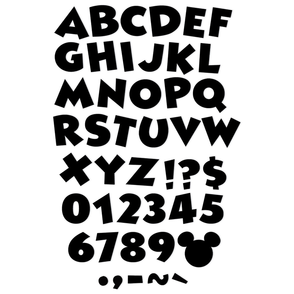 Mickey Mouse Black Deco Letters