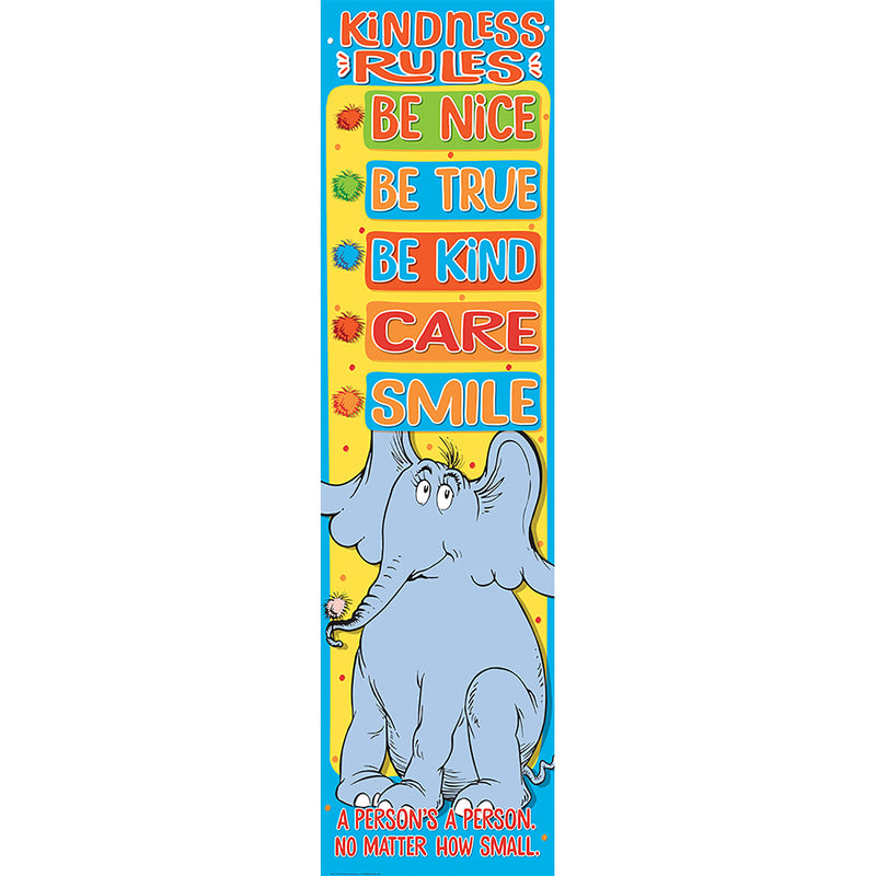 Horton Kindness - Kindness Rules Vertical Banner, 12" x 45"
