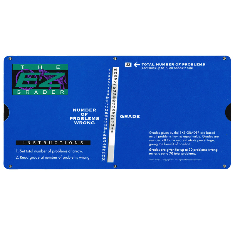 Large Print E-z Grader Royal Blue