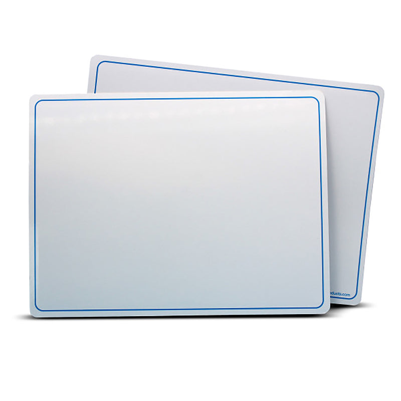 Magnetic Dry Erase Learning Mat, Two-Sided Plain, 9" x 12", Pack of 24