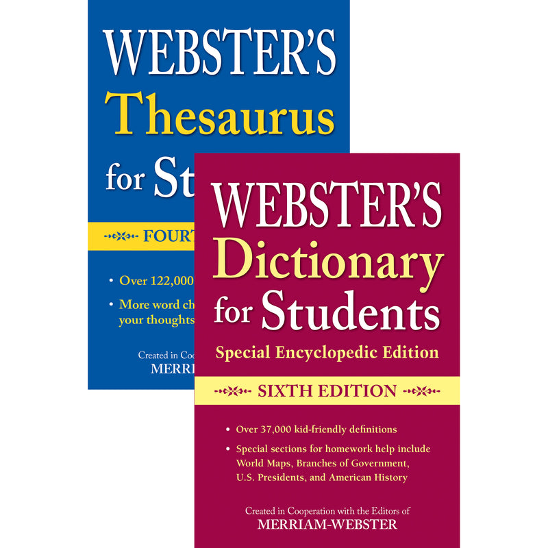 Websters Dictionary-thesaurus Set For Students