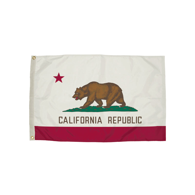 3x5 Nylon California Flag Heading & Grommets