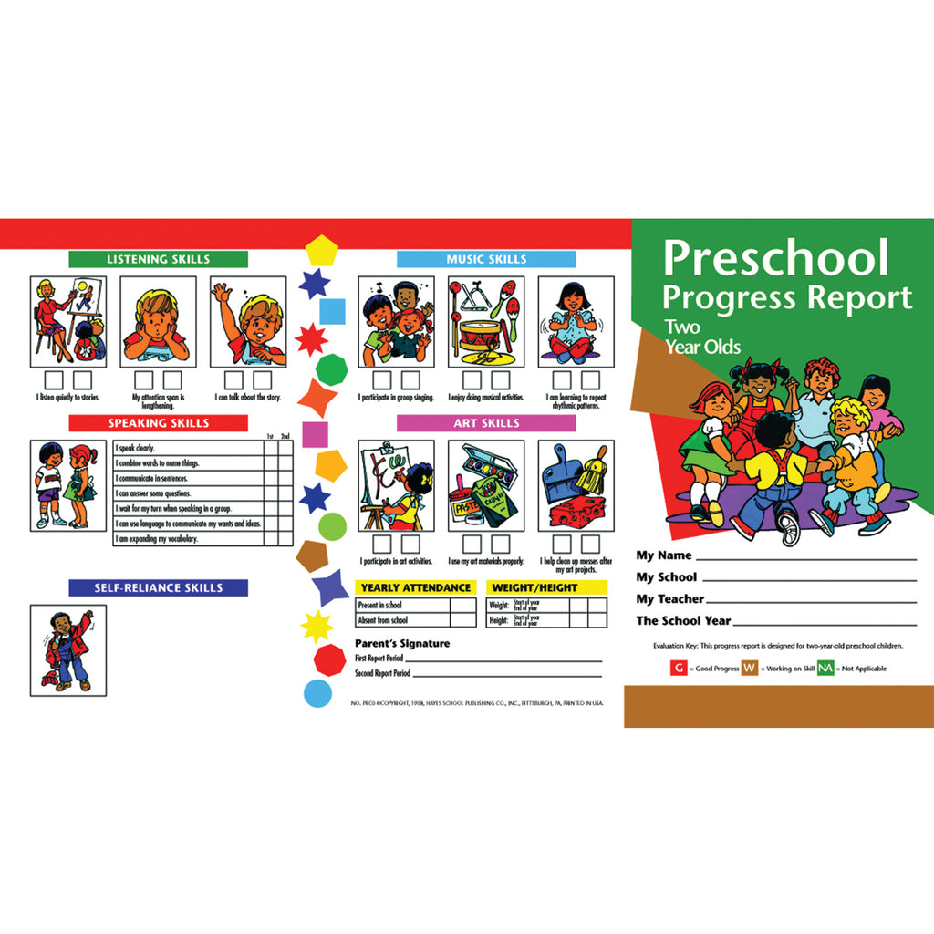 Progress Reports Pk 10-pk 2 Year Olds