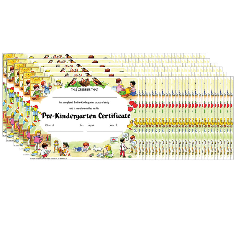 (6 Pk) Certificate Pre-k 30 Per Set 8.5x11