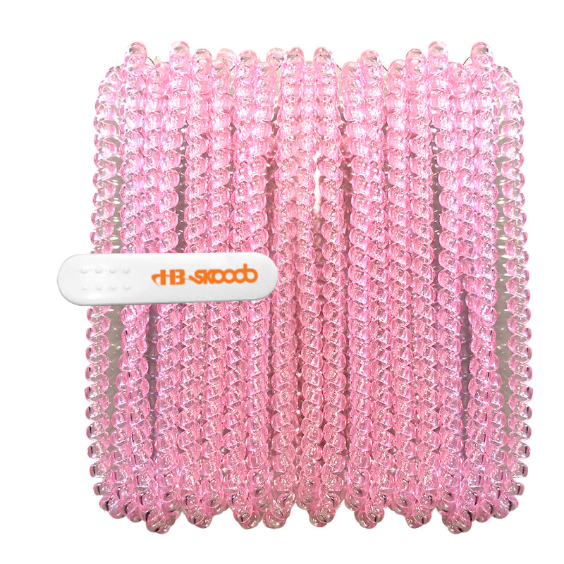 Skooob Tangle Free Earbud Covers - Translucent Pink, Pack of 20
