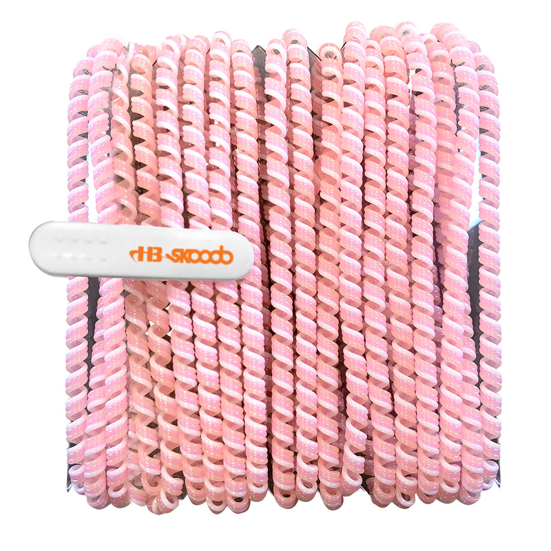Skooob Tangle Free Earbud Covers - Light Pink-White
