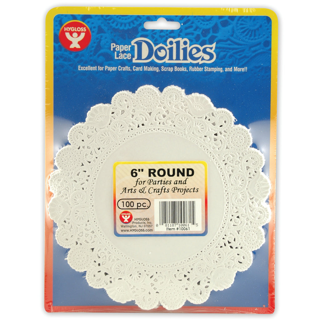 Doilies 6 White Round 100-pk